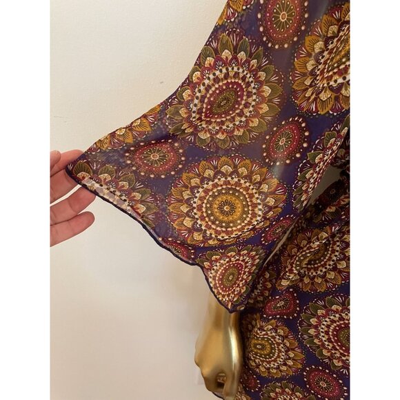 6 Degrees Purple Slip Dress & Boho Print Chiffon Dress - S Hippicore Tweecore Y2 - Picture 8 of 10